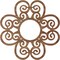 Ekena Millwork Cohen Wood Fretwork Pierced Ceiling Medallion, Walnut, 38"OD x 13"ID x 1/4"T CMWP38X38X0250COWA - alternate 3